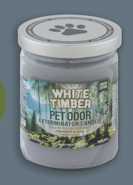 Smoke Odor Exterminator Jar Candle White Timber 12ct