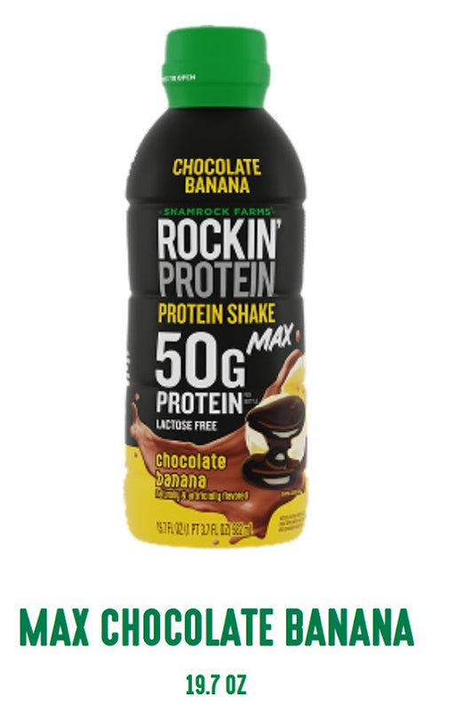 Rockin' Protein Chocolate Banana Builder Max ready-to-drink protein shake, 19.7 oz bottle
