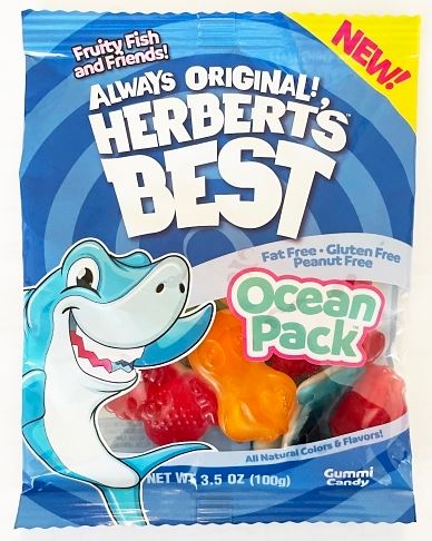 Herberts Best Gummi Ocean Peg Bag Pack 3.5 oz