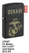 Zippo US Marine Corps Oorah! Lighter with USMC branding and windproof metal construction