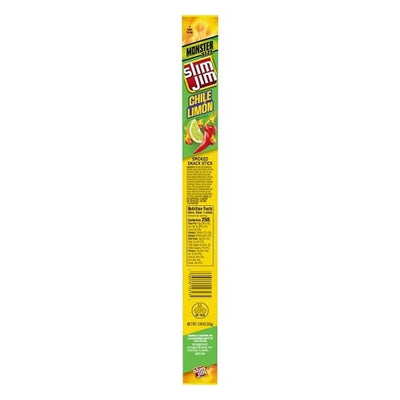 Slim Jim Monster Chile Limon Smoked Snack Stick, 1.94 Ounce 18 Count