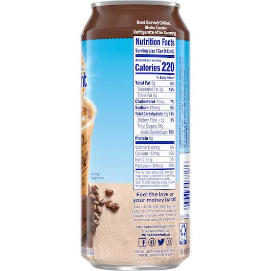 International Delight Mocha Iced Coffee, Ready-to-Drink, 15 fl oz Bottles - Rich & Creamy Coffee Experience (Pack of 12)