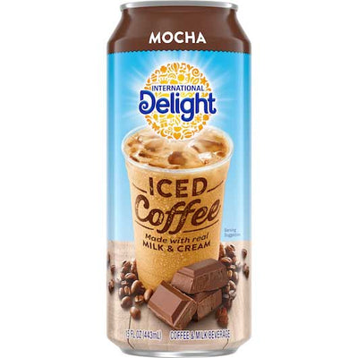 International Delight Mocha Iced Coffee, Ready-to-Drink, 15 fl oz Bottles - Rich & Creamy Coffee Experience (Pack of 12)
