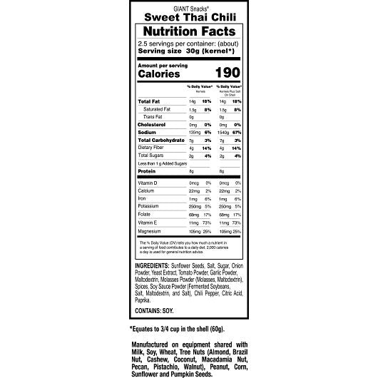 Giants Seed Sweet Thai Chili Peg Bag 5 oz Single Bag