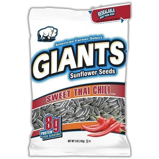 Giants Sunflower Seeds, Sweet Thai Chili Flavor, Ready-to-Eat, 5 Ounce Bag