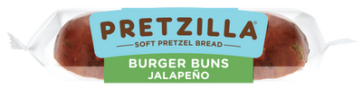 Pretzilla Soft Jalapeno Pretzel Burger Buns 12.8oz 4ct Case of 12