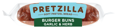 Pretzilla Soft Garlic & Herb Burger Buns 12.8oz 4ct Case of 12