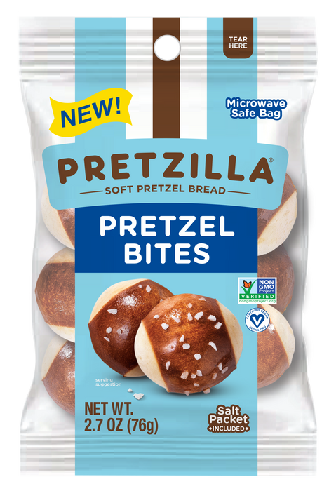 Pretzilla Soft Pretzel Bites with Salt Packet (Pack of 32)