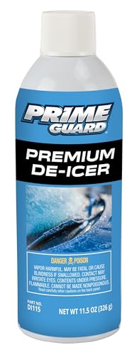 Prime Guard Premium De-Icer Spray - Fast-Acting, Ice Melter for Windshields, 11.5 oz (Pack of 12)