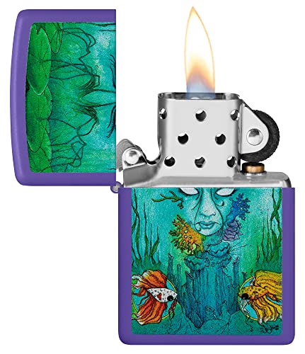 Zippo Sean Dietrich Brackish Purple Matte Design Lighter - Vibrant Artwork