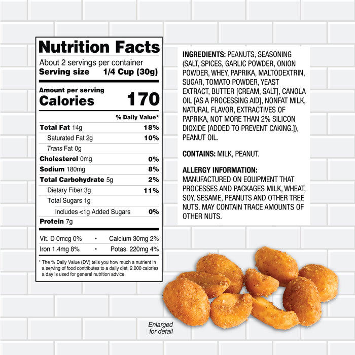 Trophy Nut Upside Down Taco Flavored Peanuts 2.25 oz (Pack of 12)