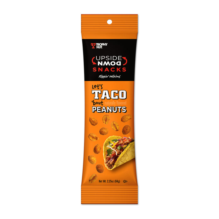 Trophy Nut Upside Down Taco Flavored Peanuts 2.25 oz (Pack of 12)