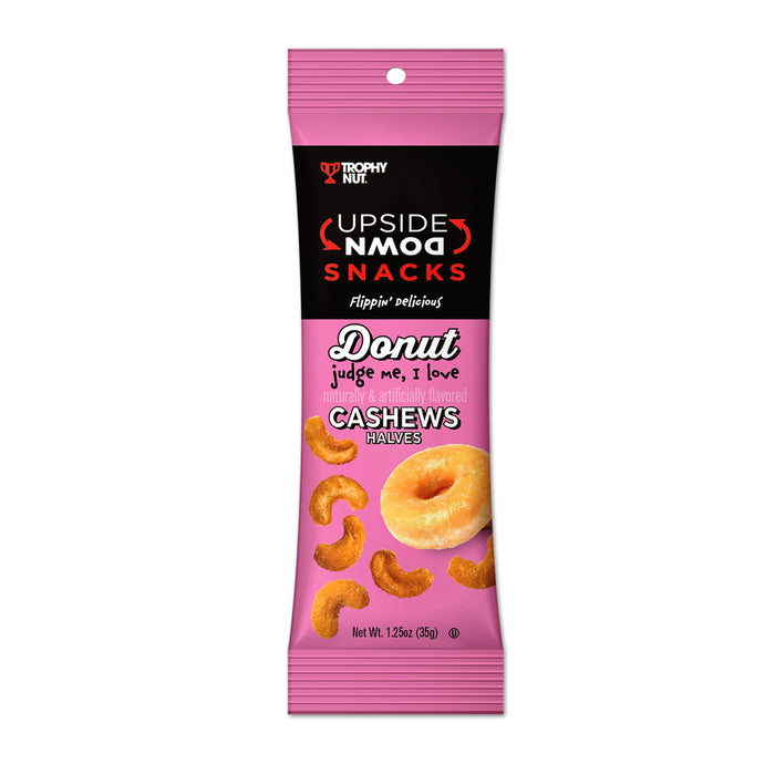Trophy Nut Upside Down Donut Flavored Cashews 1.25 oz (Pack of 12)