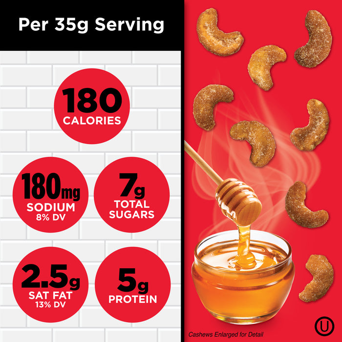 Trophy Nut Upside Down Sweet Smoky Cashews 1.25 oz (Pack of 12)