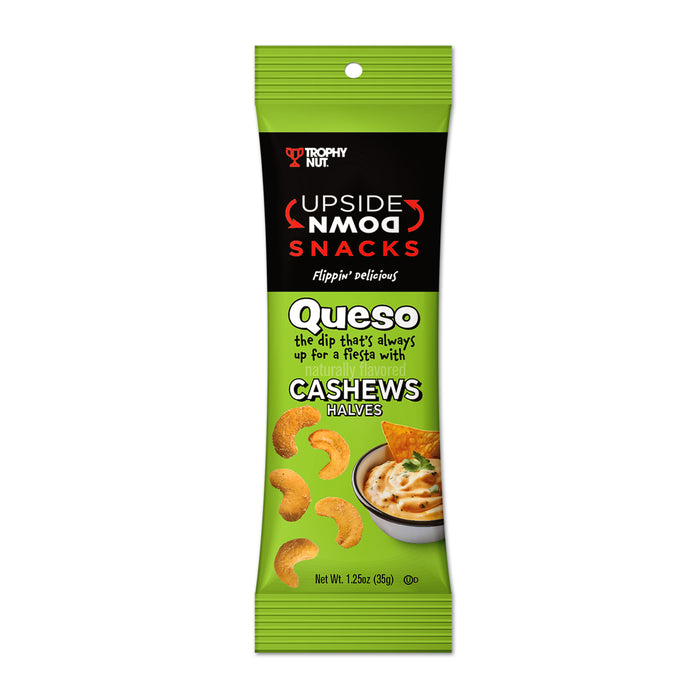 Trophy Nut Upside Down Queso Flavored Cashews 1.25 oz (Pack of 12)