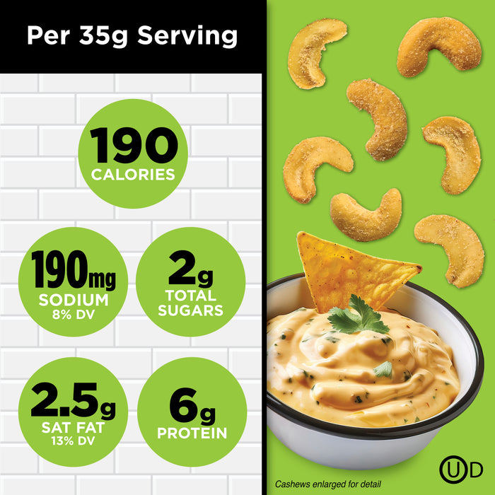 Trophy Nut Upside Down Queso Flavored Cashews 1.25 oz (Pack of 12)