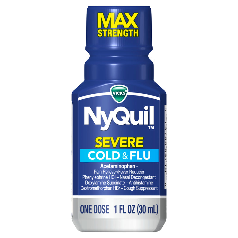 NyQuil Severe Cold & Flu Multi-Symptom Relief, Liquid Shot, 1 Dose (Pack of 1)