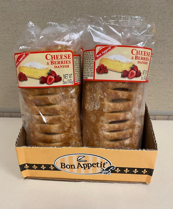 Bon Appetit Cheesy Berry Danishes 5oz Wholesale 8-Count Packs