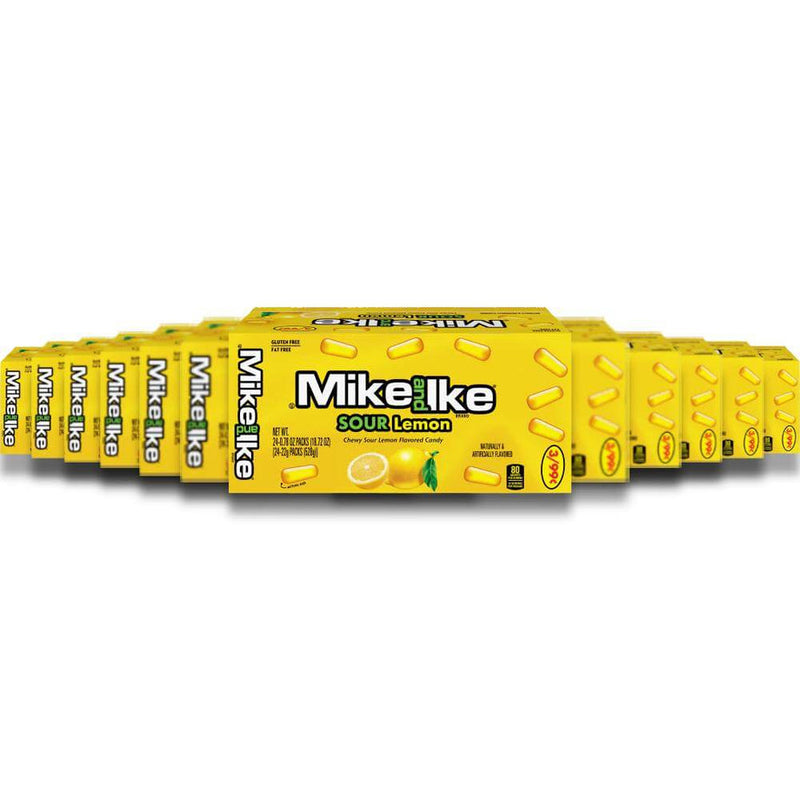 Mike and Ike Sour Lemon Candy, Tangy Chewy Candies, 0.78 oz (Pack of 24)