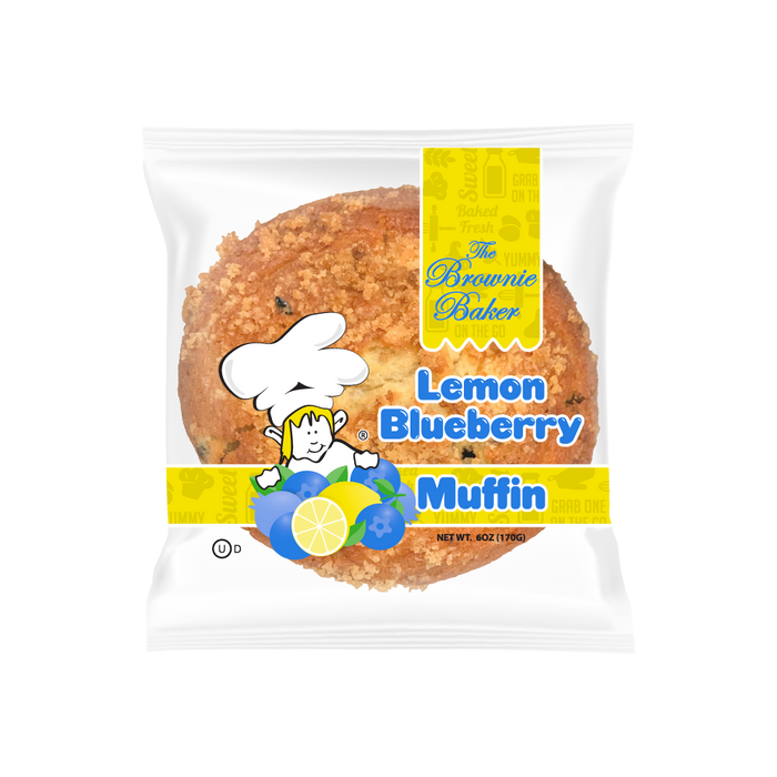 The Brownie Baker Lemon Blueberry Muffins 6 oz 6-Pack Wholesale