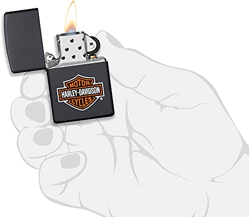 Zippo Z-00218HD.H252 Harley Davidson Logo Lighter, Windproof Chrome Design, Collectible Series