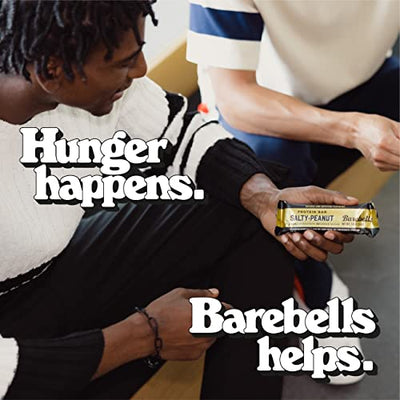 Barebells Protein Bars Salty Peanut - 12 Count, 1.9oz Bars - Protein Snacks with 20g of High Protein - Chocolate Protein Bar with 1g of Total Sugars - Perfect on The Go Protein Snack & Breakfast Bars