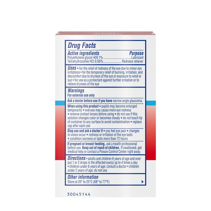 Visine Advanced Relief Eye Drops Red Eye Hydrating - 0.28 oz
