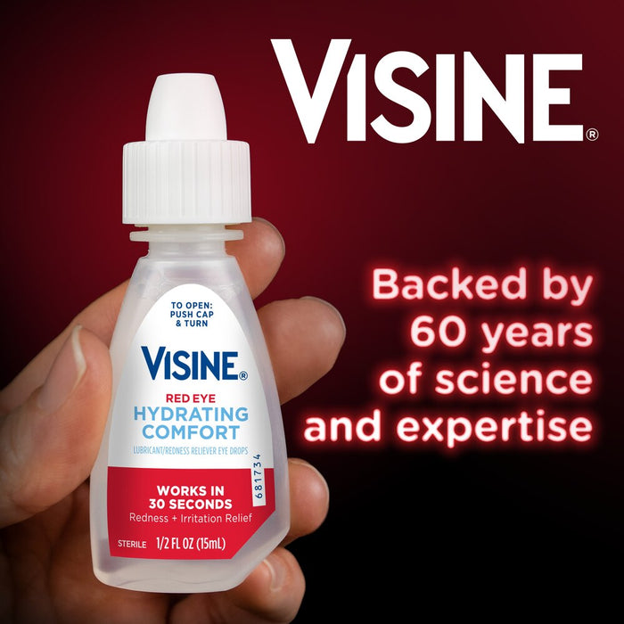 Visine Advanced Relief Eye Drops Red Eye Hydrating - 0.28 oz