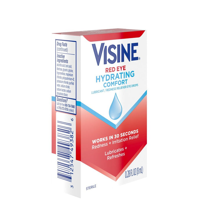 Visine Advanced Relief Eye Drops Red Eye Hydrating - 0.28 oz