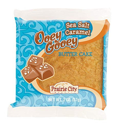 Prairie City Bakery Ooey Gooey Butter Cake, 2 oz Snack Cakes, Individually Wrapped, Pack of 10 (Sea Salt Caramel)