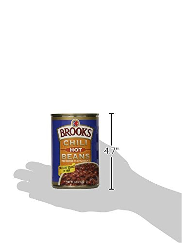 Brooks Chili Beans, Hot Flavor, 15 oz Can (Single Can)