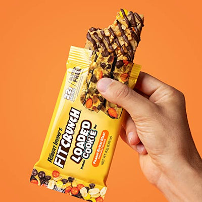 FITCRUNCH Loaded Cookie Protein Bar, High Protein, Gluten Free, Protein Snack (12 Cookie Bars, Peanut Butter Blast)