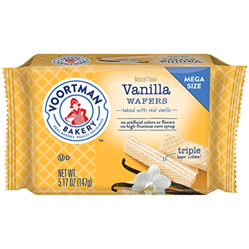 Voortman Bakery Vanilla Wafers, Mega Size, 5.17 oz, Case of 9