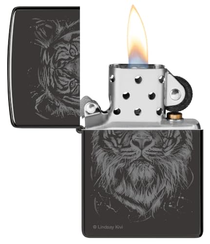 Zippo Lindsay Kivi High Polish Black Pocket Lighter - Artistic Touch