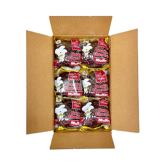 The Brownie Baker Double Chocolate Muffins 6-Pack Wholesale