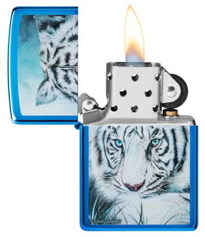 Zippo Carol Cavalaris High Polish Blue Pocket Lighter