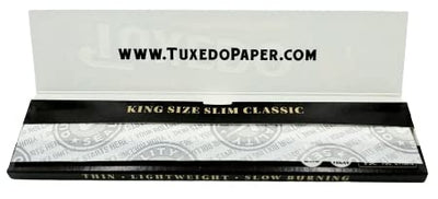 TUXEDO King Size Slim Classic Premium Rolling Papers With Natural Gum 33 Leaves Each Book (PACK OF 50)