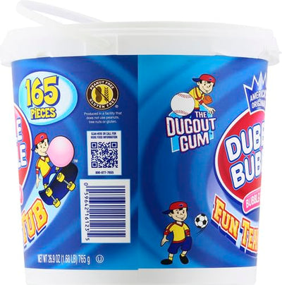 Dubble Bubble 165 Count Tub Bubble Gum