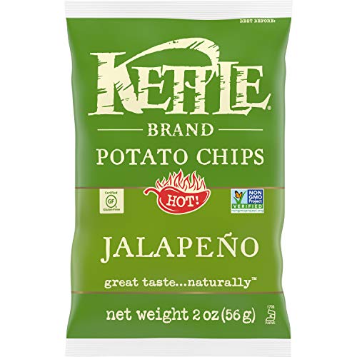 Kettle Brand Potato Chips, Jalapeno, 2 Oz (Pack of 6)