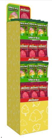 Mike and Ike & Hot Tamale Cotton Candy Shipper 3 oz Bags - 72 Bags