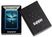 Zippo Pocket Lighter Whale Design High Polish Blue Wholesale