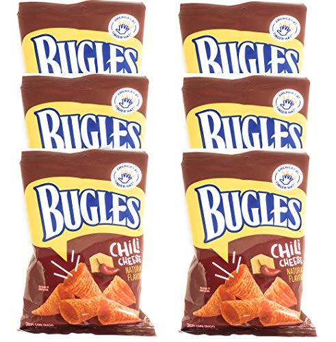 Bugles Chili Cheese Corn Snacks, 3 oz. (Pack of 6)