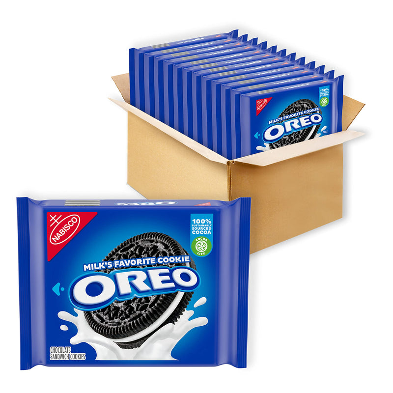 OREO Chocolate Sandwich Cookies, Original Flavor, 13.29 oz Packs - Crunchy & Creamy - (Pack of 12)