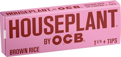 Houseplant® by OCB® Brown Rice 1 1/4 Rolling Papers + Tips