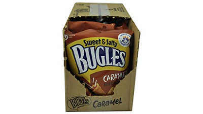 Bugles Corn Snacks, Caramel, 3.5 Oz (Pack of 7)