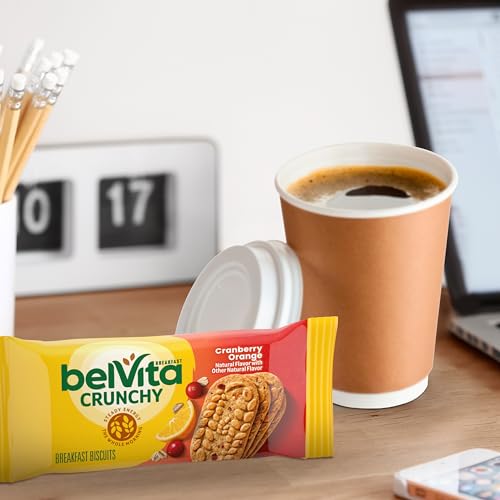 belVita Cranberry Orange Breakfast Biscuits, 8 Packs (4 Biscuits Per Pack)