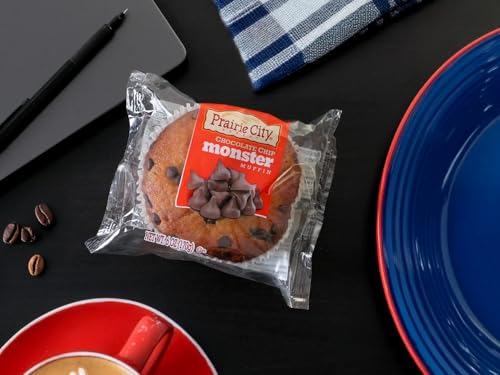 Prairie City Bakery Monster Muffins Variety Pack ‚Äì Fresh Baked, Individually Wrapped Jumbo Muffins ‚Äì Blueberry, Banana Nut & Chocolate Chip, 6 oz Each (Pack of 18)