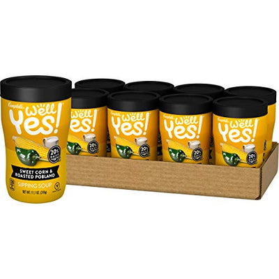 Campbell's Well Yes! Sipping Soup, Vegetable Soup On The Go, Sweet Corn & Roasted Poblano, 11.1 Oz Cup