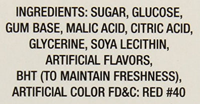 Sour Face Straws Strawberry Gum (12-Pack)