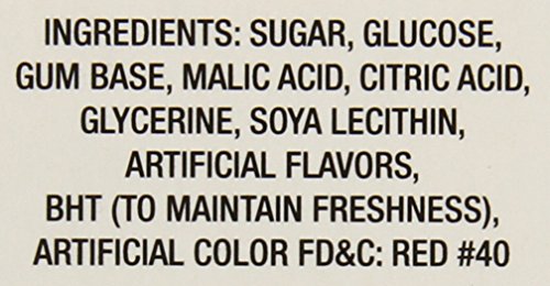 Sour Face Straws Strawberry Gum (12-Pack)